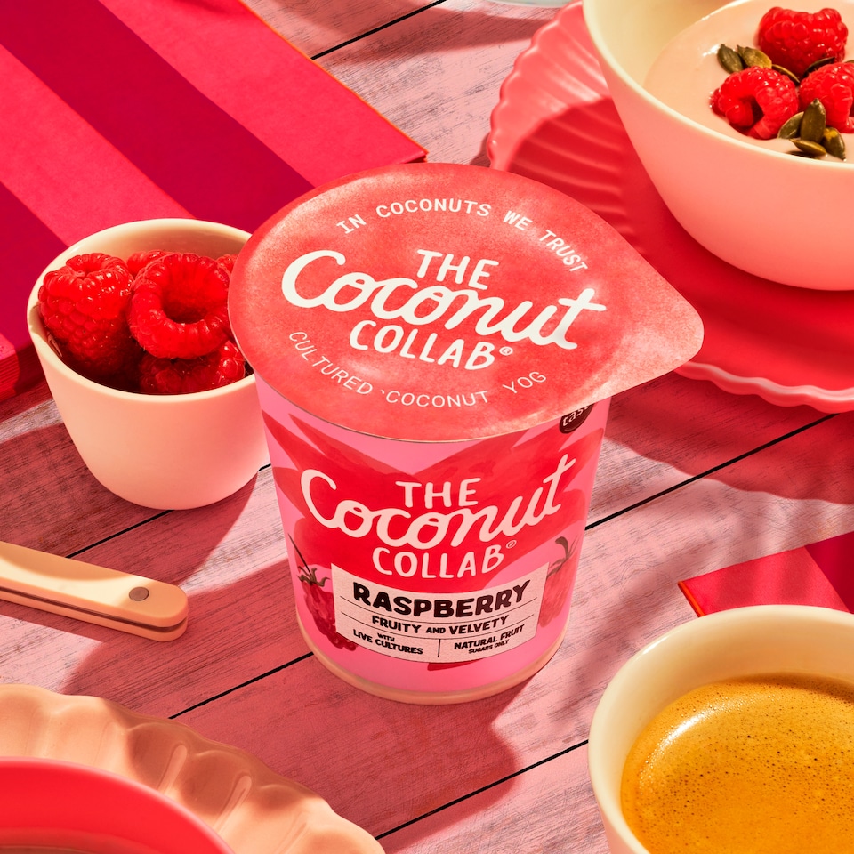 image 1 of The Coconut Collab Dairy Free Coconut Yogurt - Raspberry 350g