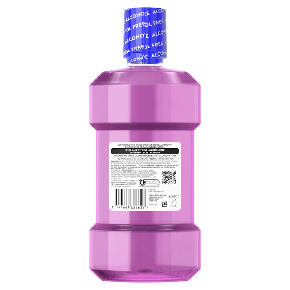 image 1 of Listerine Total Care 6 In One Alcohol Free Intense Mint 500ml