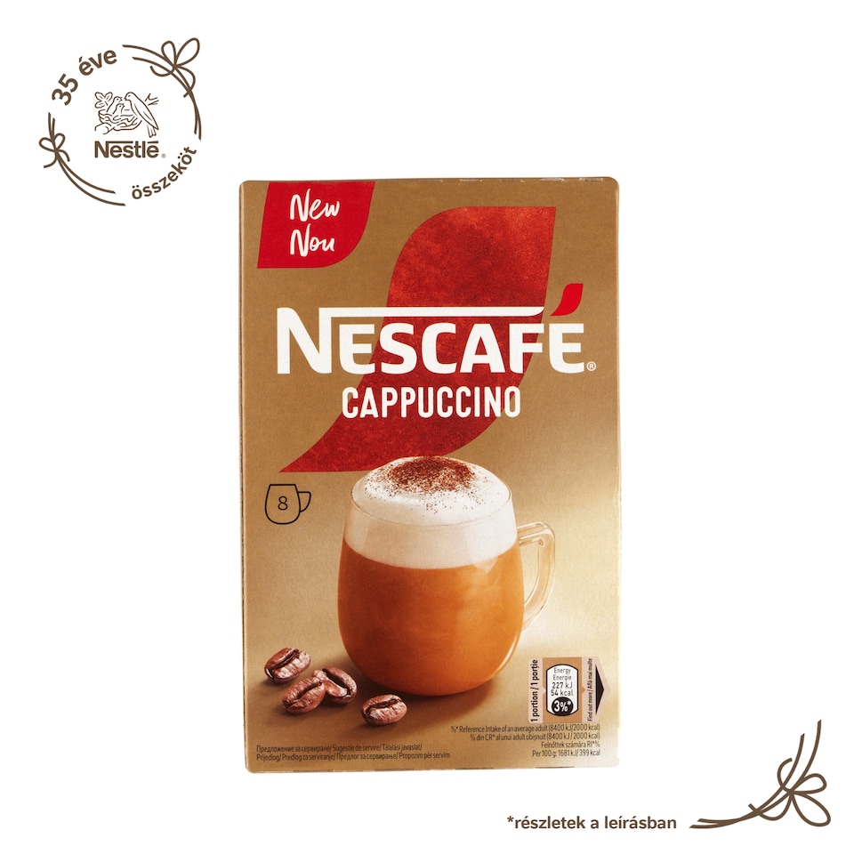 image 1 of NESCAFÉ Cappuccino Instant Coffee Specialty 8 x 13,5 g (108 g)