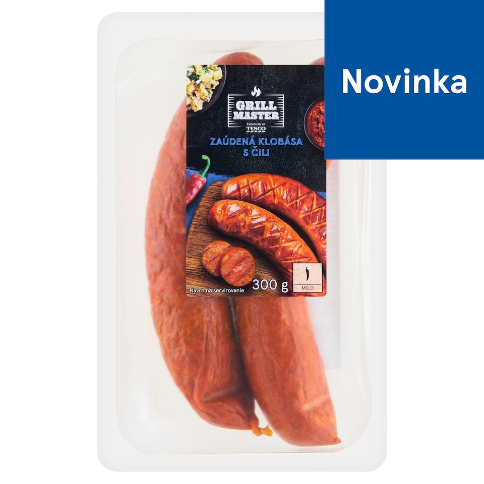 Tesco Grill Master Zaúdená klobása s čili 300 g