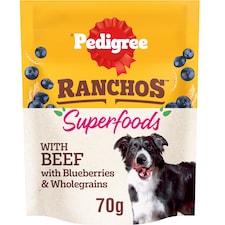 Pedigree Ranchos Superfoods Dog Food Treat with Beef 70g