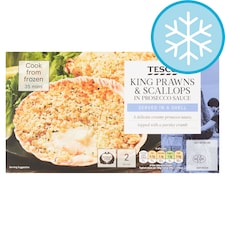 Tesco King Prawns & Scallops In Prosecco Sauce 200G
