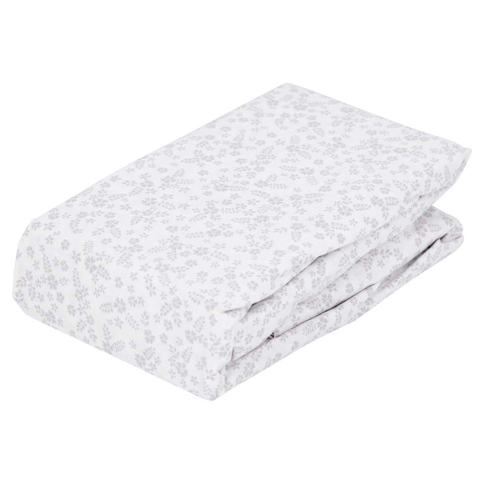 image 1 of F&F Home Bedding Poly Cotton Printed Folk Fitted Sheet Doube