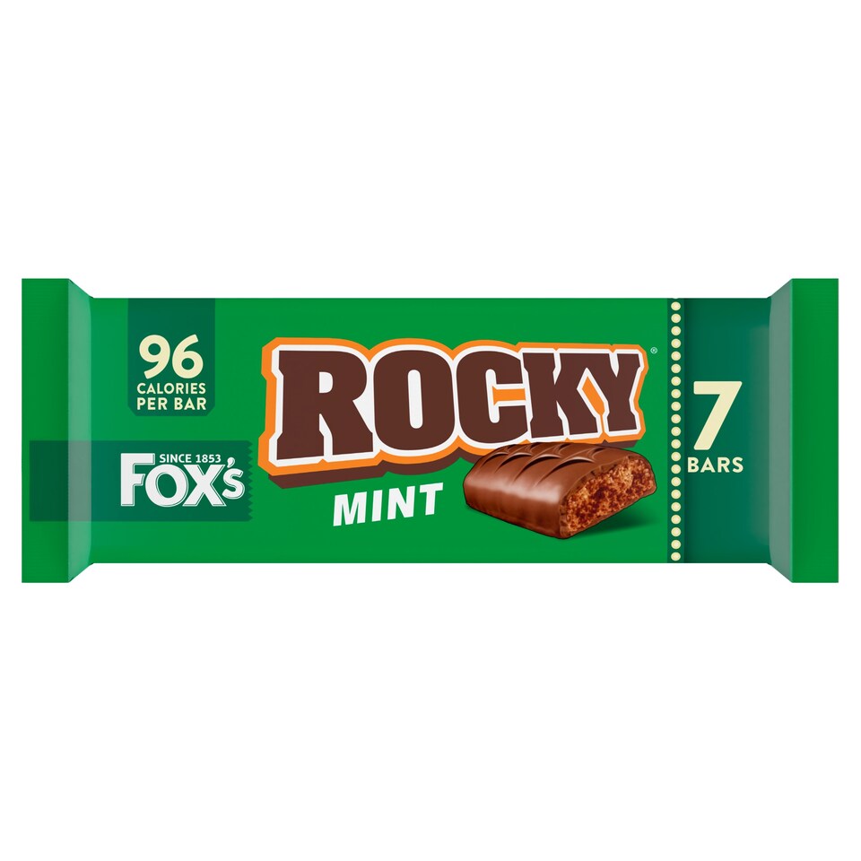 image 1 of Fox's Rocky Mint Milk Chocolate Biscuit Bars 7 x 19.75g