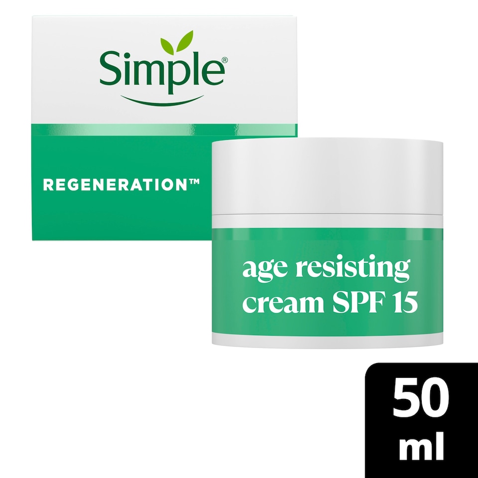 image 1 of Simple Age Resisting Cream Moisturiser SPF 15 50ml