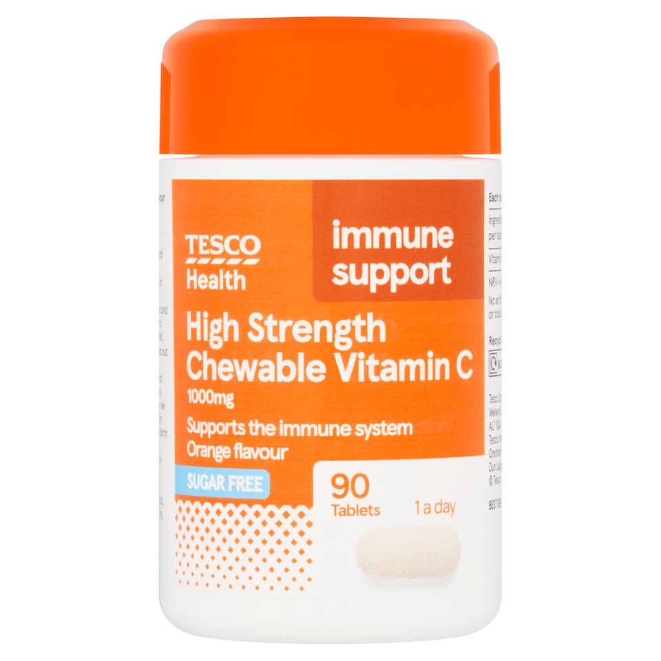 Tesco High Strength Chewable Vitamin C 1000Mg 90s