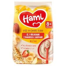 Hami Porridge on Good Morning Milk Porridge with 7 Cereals, Banana and Strawberries 210 g