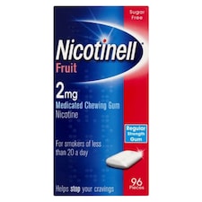 Nicotinell Stop Smoking Aid 2mg Medicated Chewing Gum - Fruit 96s