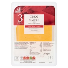 Tesco Mature Red Cheddar Slices 250g