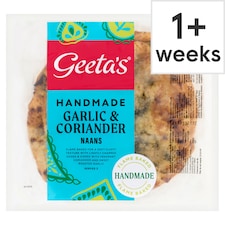 Geeta's Handmade Garlic & Coriander Naan Breads 270g