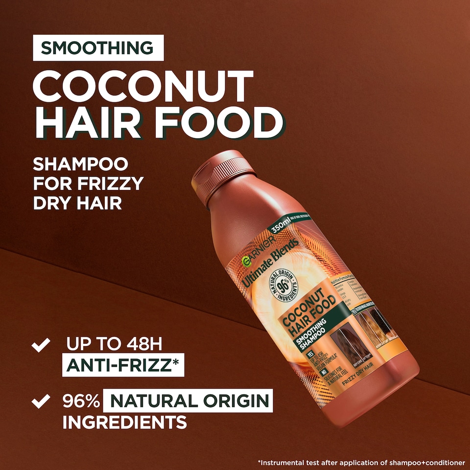 image 1 of Garnier Ultimate Blends Hair Food Coconut & Macadamia Shampoo 350ml