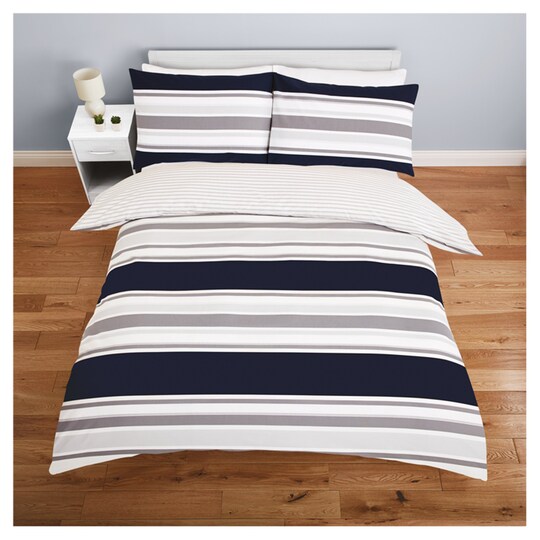 Tesco Blue Linear Stripe Duvet Set Double Groceries Tesco Blue Linear Stripe Duvet Set, Tesco Direct Double Bedding Sets
