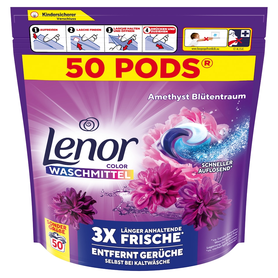 obrázok 1 z LENOR PODS® Kapsuly Na Pranie 50 Praní, Amethyst Flower Bloom
