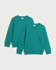image 3 of F&F School Unisex 2-Pack Cotton Rich Sweatshirts in Jade