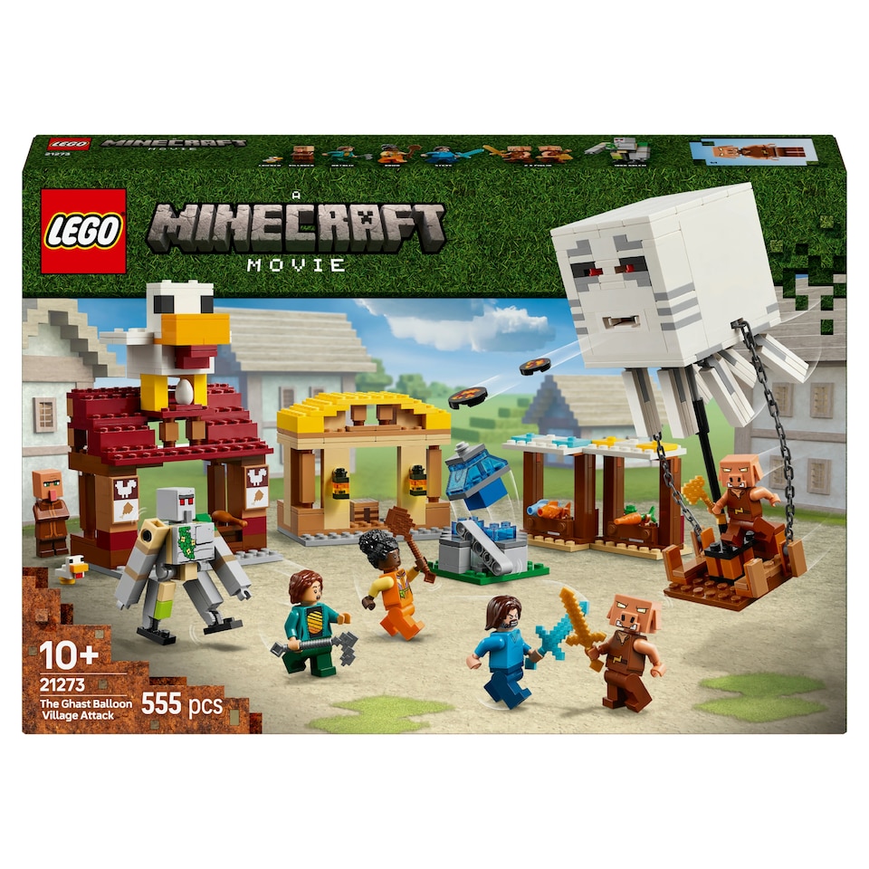 image 1 of LEGO Minecraft 21273 The Ghast Balloon Village Attack