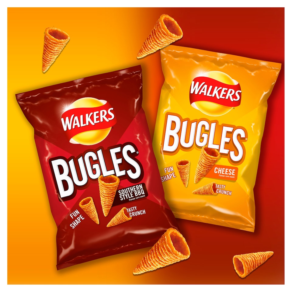 image 1 of Walkers Bugles Southern Style BBQ Sharing Bag Crisps 110g