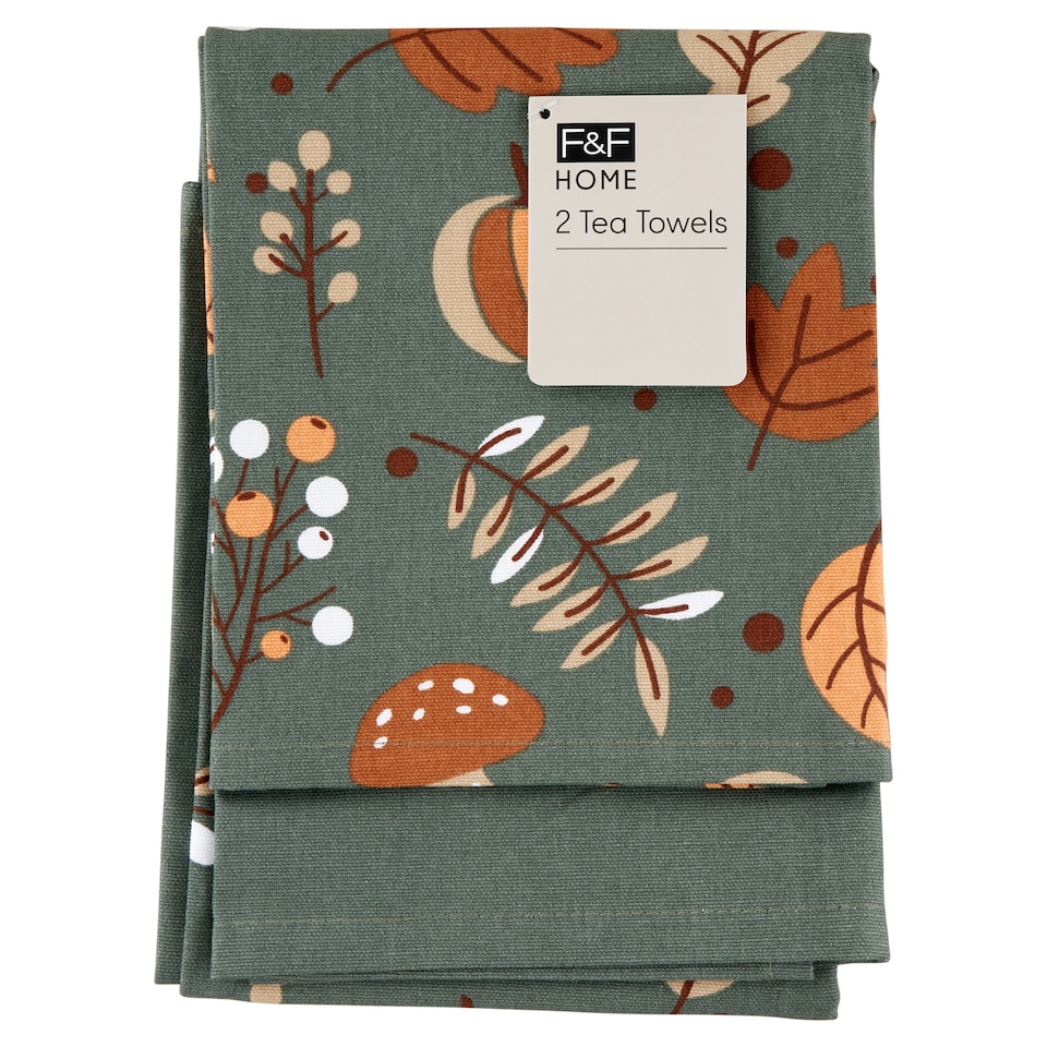 image 1 of F&F Home Autumnal Tea Towel 50 x 70 cm 2 pcs