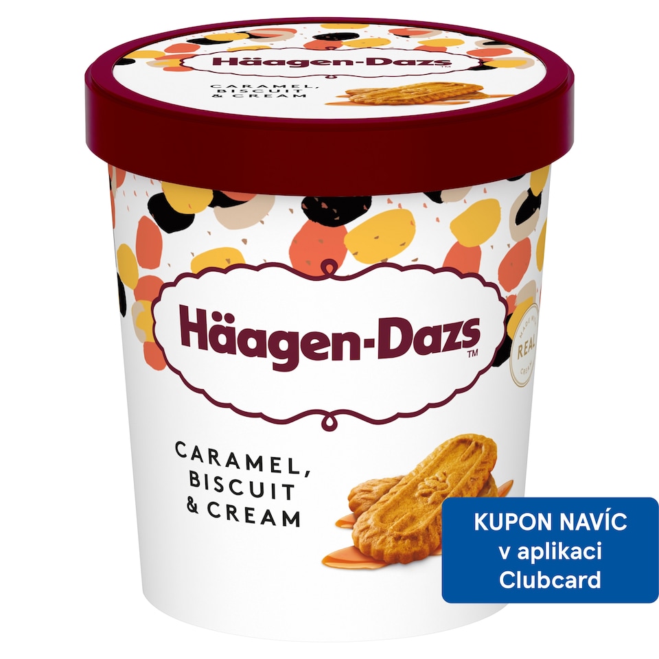 Häagen-Dazs Smetanová zmrzlina s kousky sušenek a mléčným karamelem 460ml
