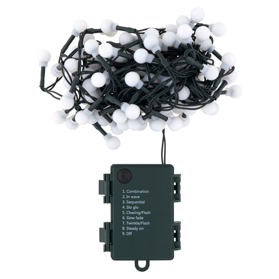 image 1 of Snow Meister SM2750 100 LED Bright White Battery String Light