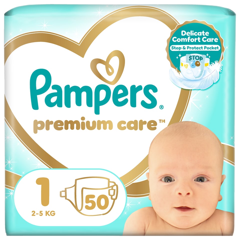 obrázok 1 z Pampers Premium Care veľkosť 1, 50 Plienok, 2kg-5kg