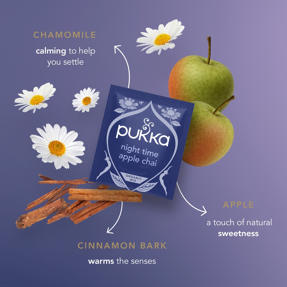 image 1 of Pukka Organic Night Time Apple 20 Tea Bags 36g