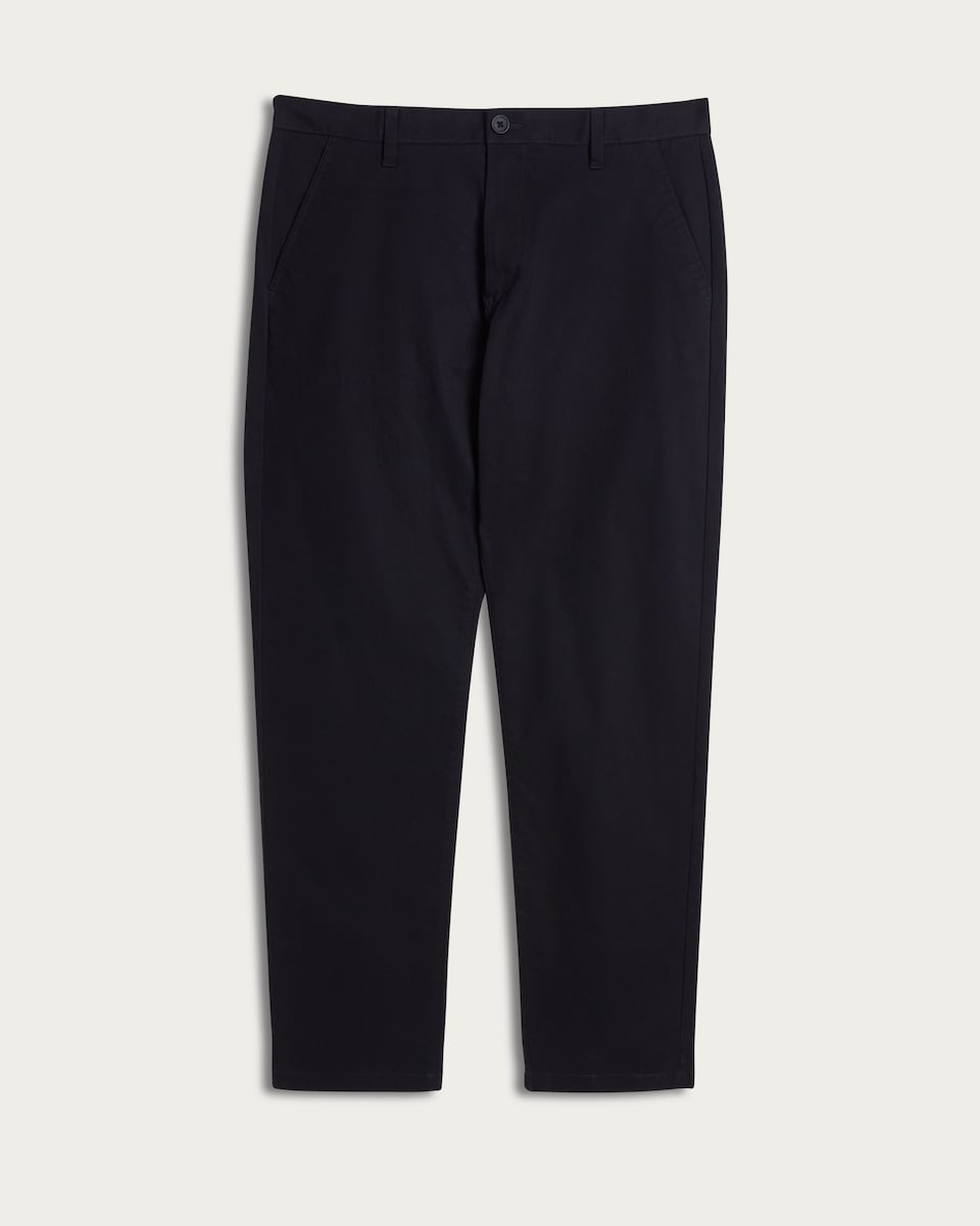 F&F Cotton Rich Straight Leg Chino Trousers in Black