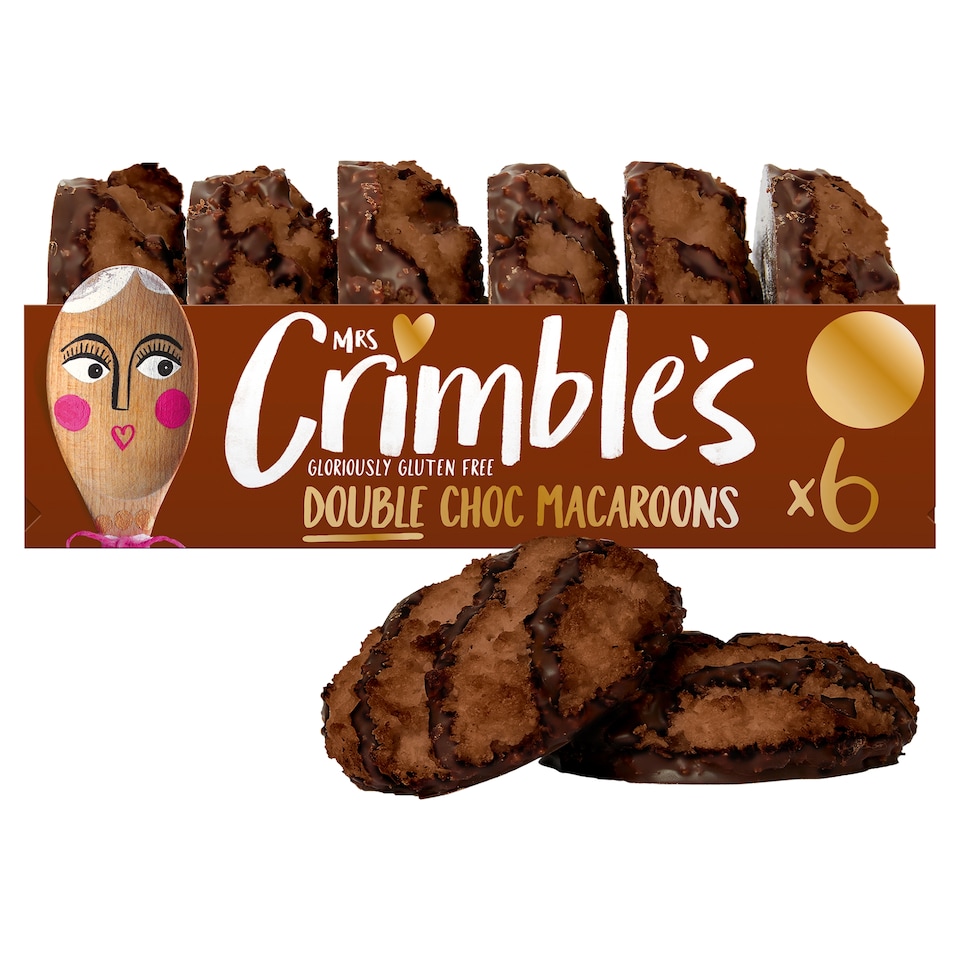 image 1 of Mrs Crimble's 6 Double Choc Macaroons 195g