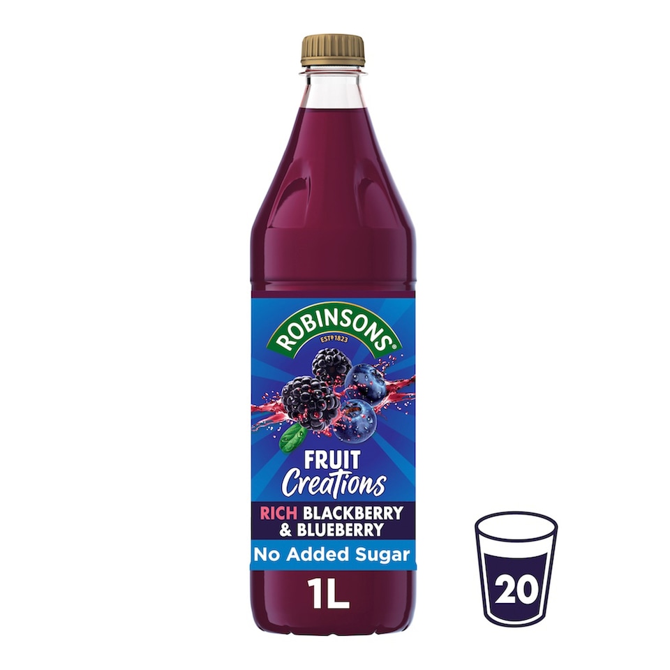 image 1 of Robinsons Fruit Creations Blackberry & Blueberry Squash 1L