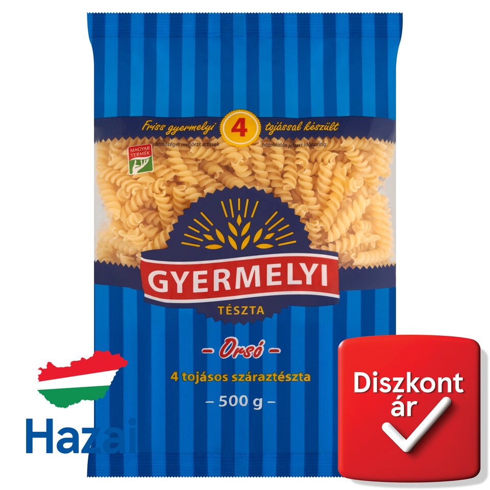 Gyermelyi orsó 4 tojásos száraztészta 500 g