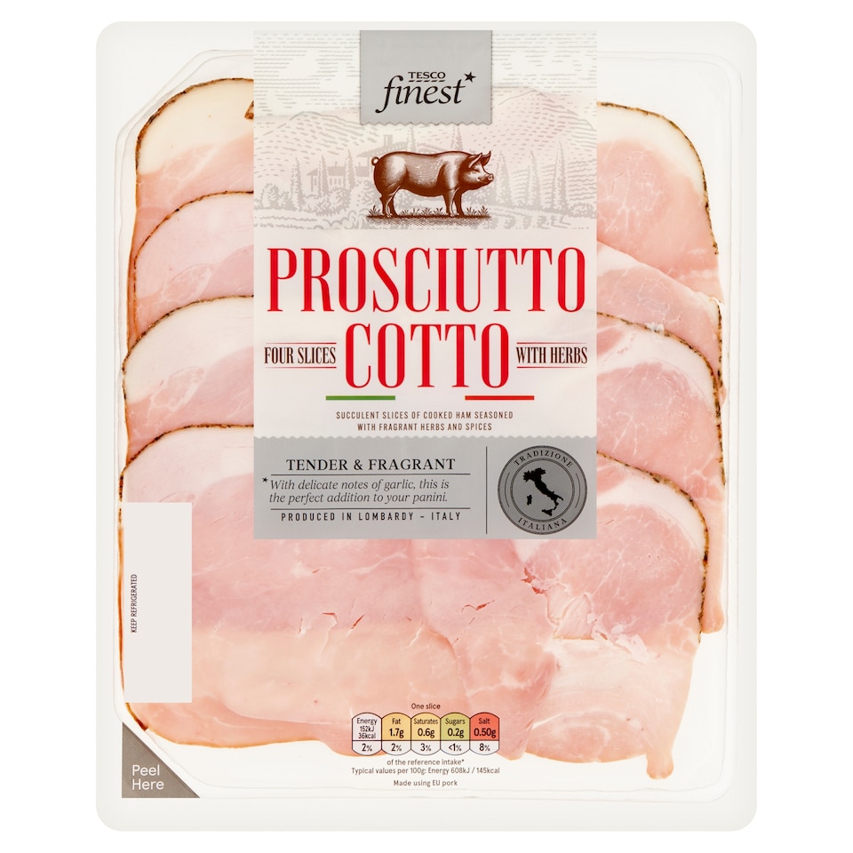 Tesco Finest Prosciutto Cotto with Herbs and Spices 100 g