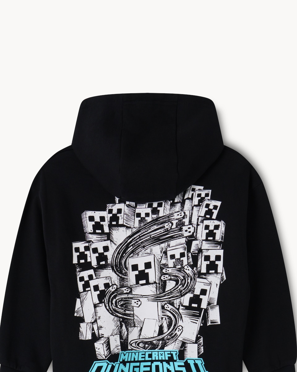 image 1 of Minecraft Dungeons II Cotton Rich Hoodie in Black