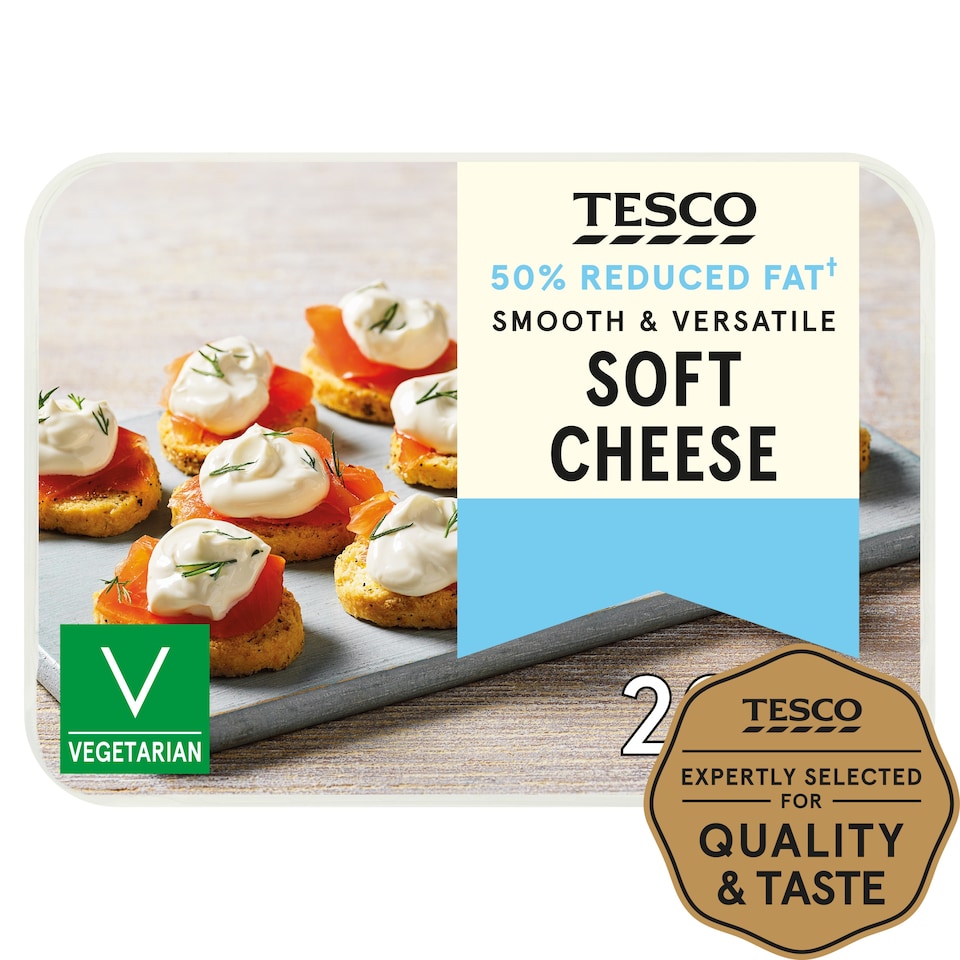 Tesco 50% Less Fat Soft Cheese 200G