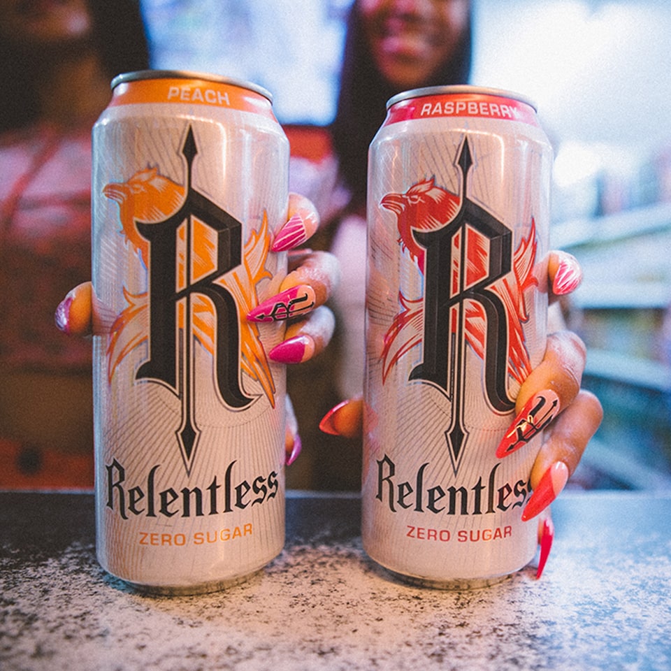 image 1 of Relentless Raspberry Zero Energy Drink 500ml
