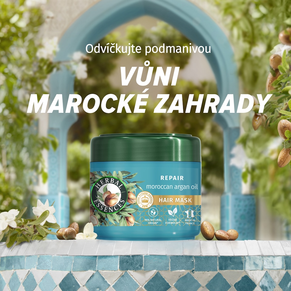 image 1 of Herbal Essences Repair Moroccan Argan Oil Hair Mask 300ml  to Nourish Damaged Hair