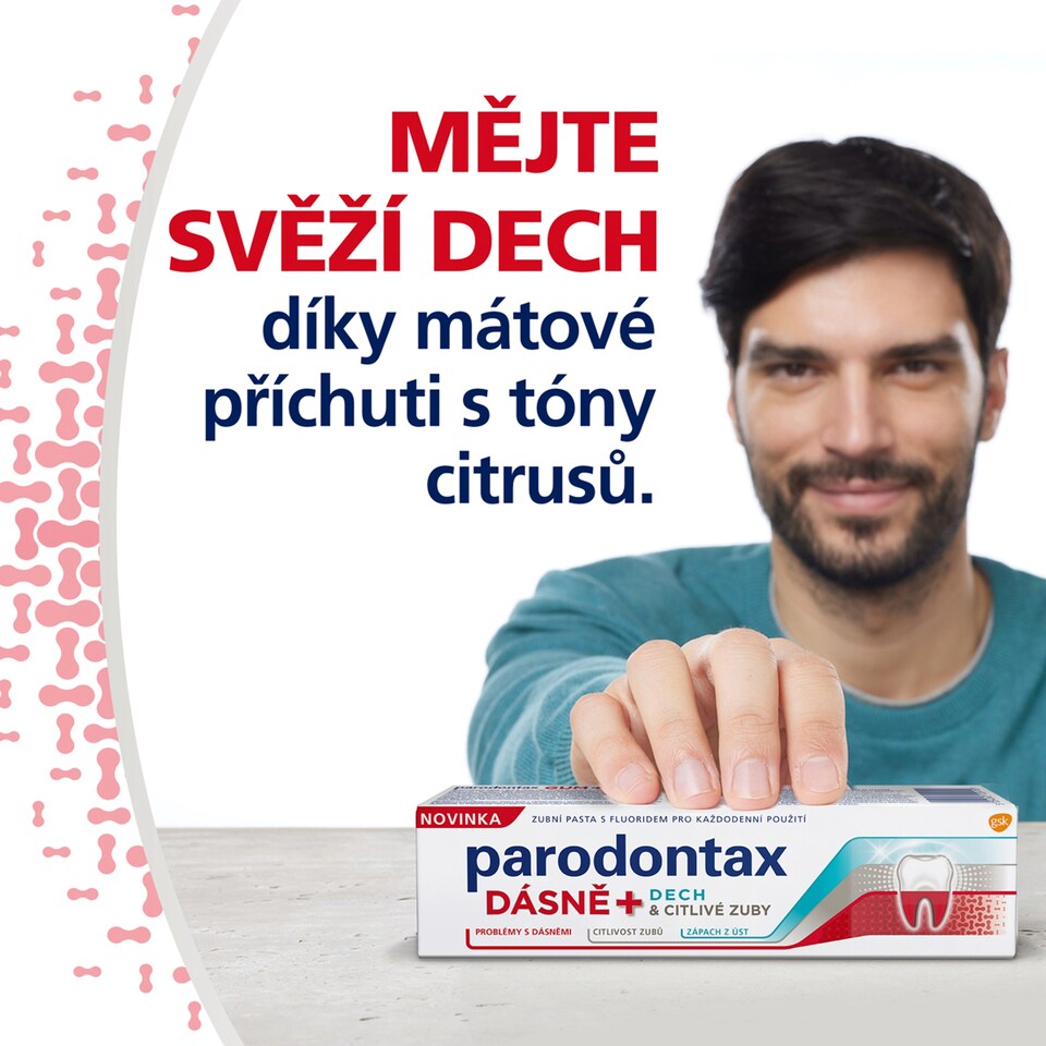 image 1 of Parodontax Dásně + Dech & Citlivé zuby zubní pasta proti zápachu z úst 75ml