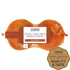 Tesco Extra Large Brown Onions 2 Pack