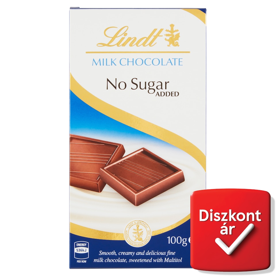 Lindt Milk Chocolate No Sugar Added 100 g