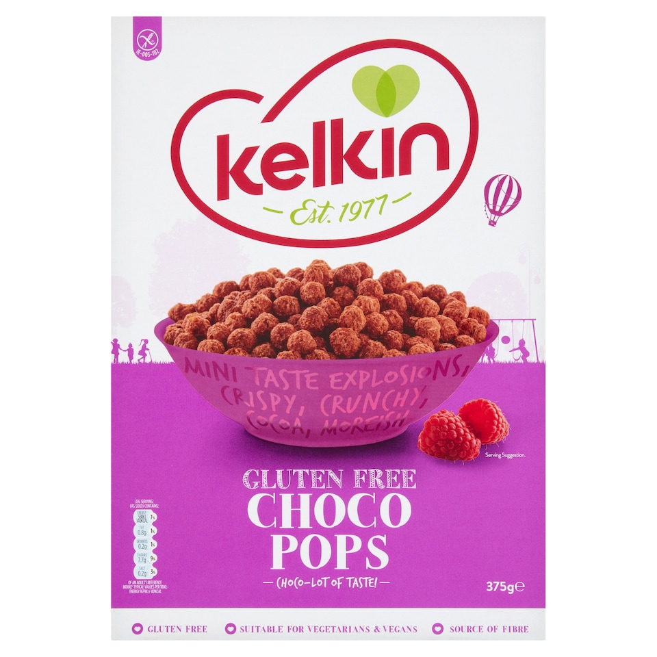 Kelkin Gluten Free Choco Pops 375G