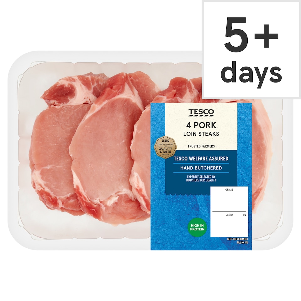 Tesco Pork Loin Steaks 480g
