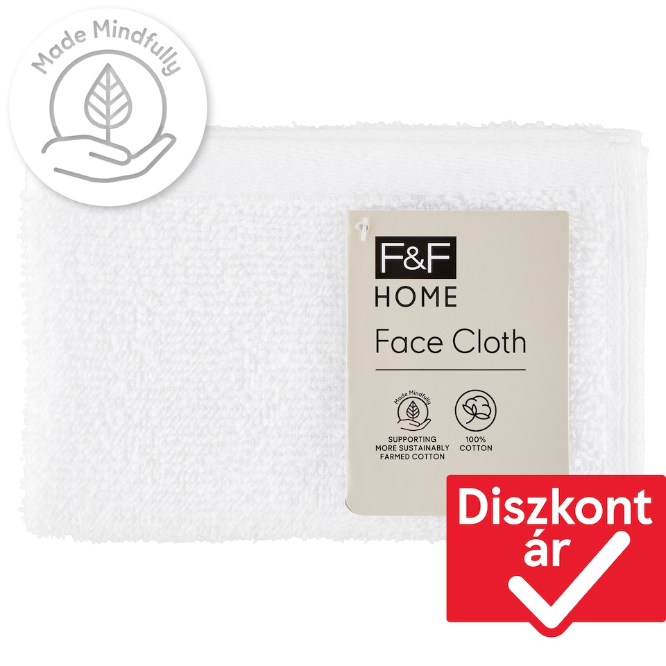 F&F Home Basics fehér arctörlő 30 cm x 30 cm