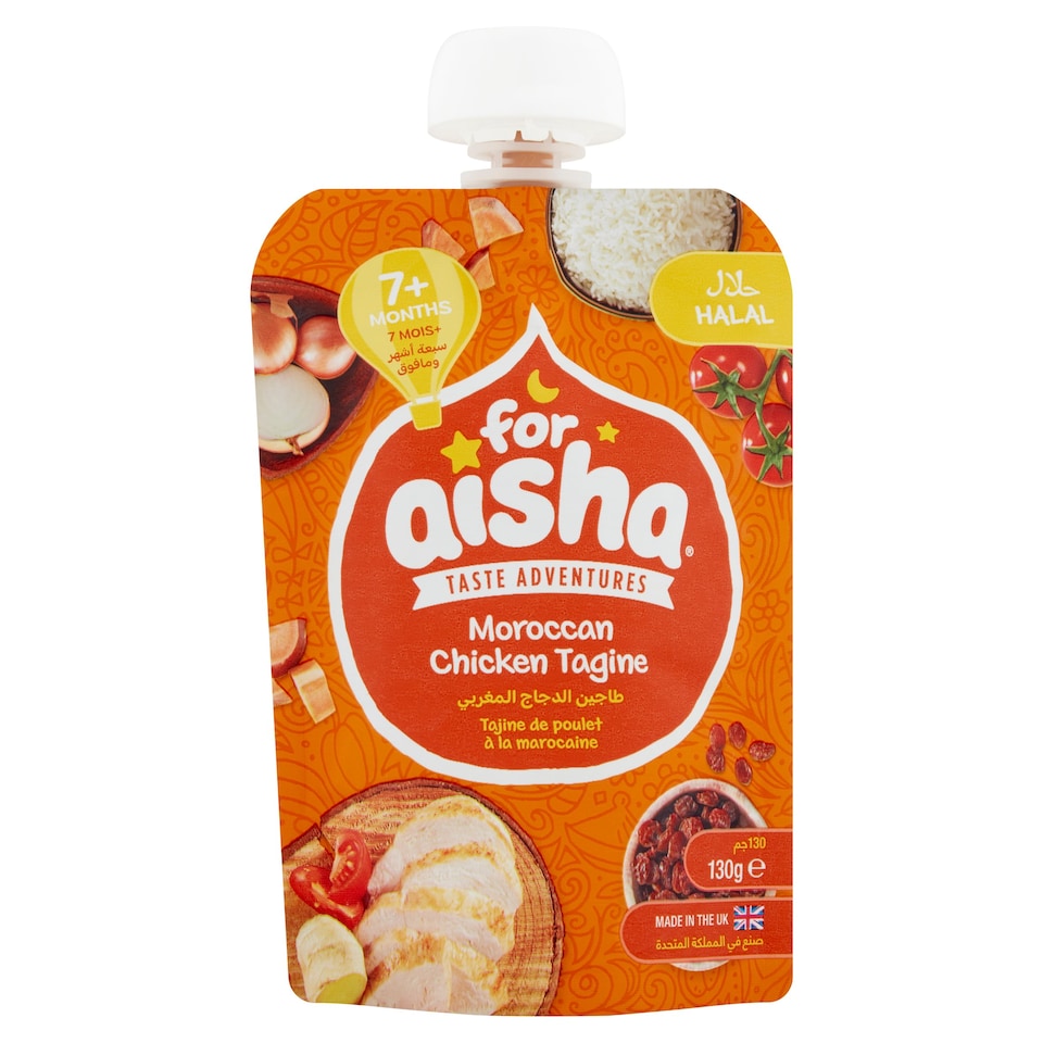For Aisha Halal Moroccan Chicken Tagine Pouch 130G