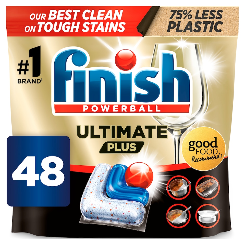 image 1 of Finish Ultimate Plus All In One Fresh 48 Dishwasher Tablets 585.6g