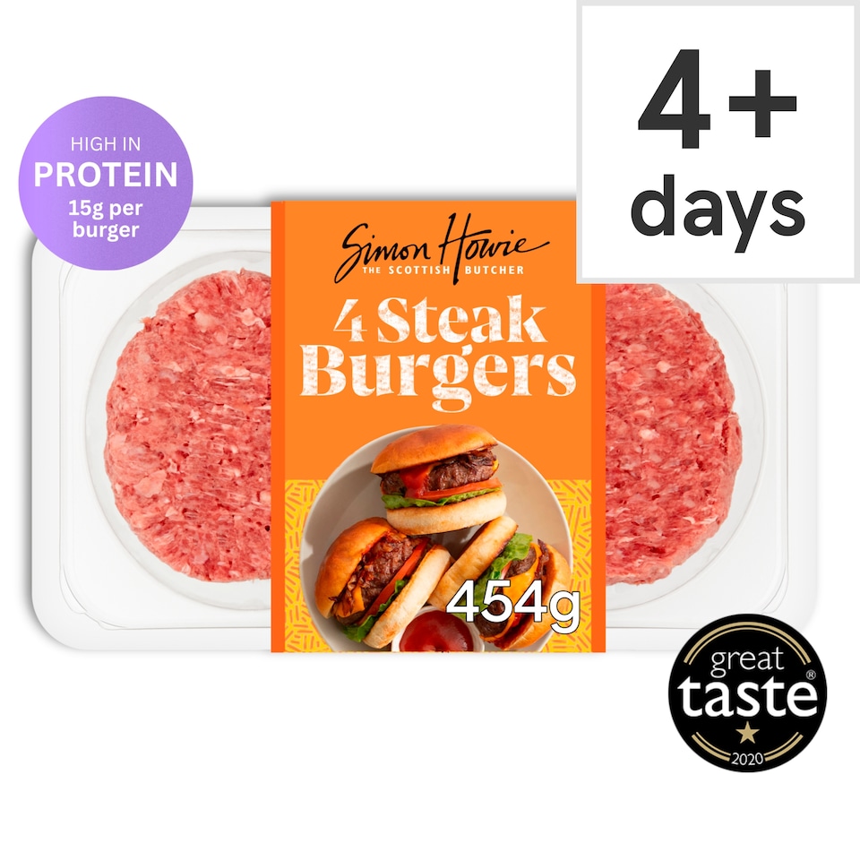 image 1 of S Howie 4 Premium Steak Burger 454G