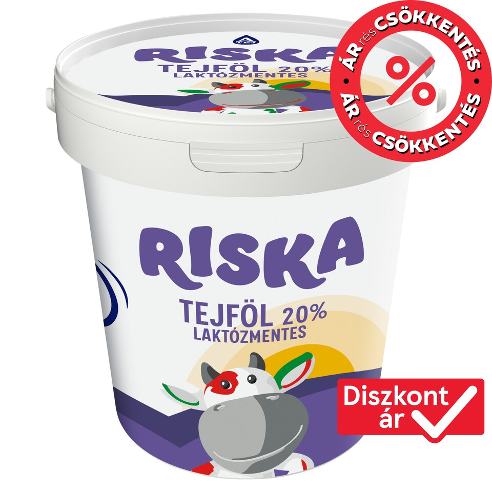 Riska laktózmentes tejföl 20% 800 g  1. kép