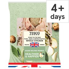 Tesco Roast In The Bag Pork, Sage & Onion Stuffed Whole Chicken 1.5kg