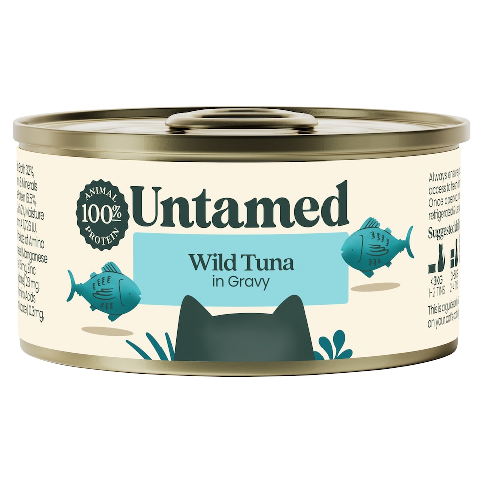 image 1 of Untamed Wild Tuna in Gravy Cat Food 75G
