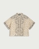 image 5 of F&F Pure Cotton Scarf Print Co-ord Shirt in Cream