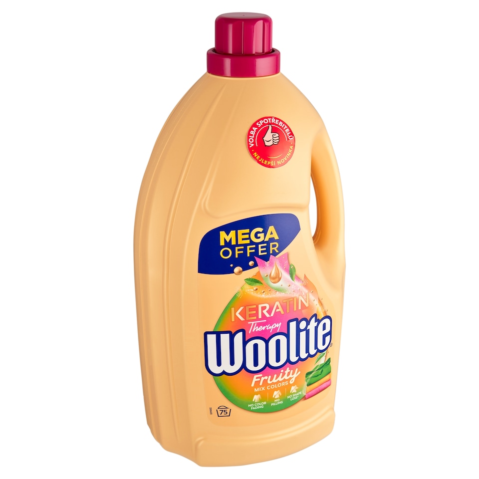 image 1 of Woolite Keratin Therapy Fruity Liquid Laundry Detergent with Keratin 75 Washes 4.5L