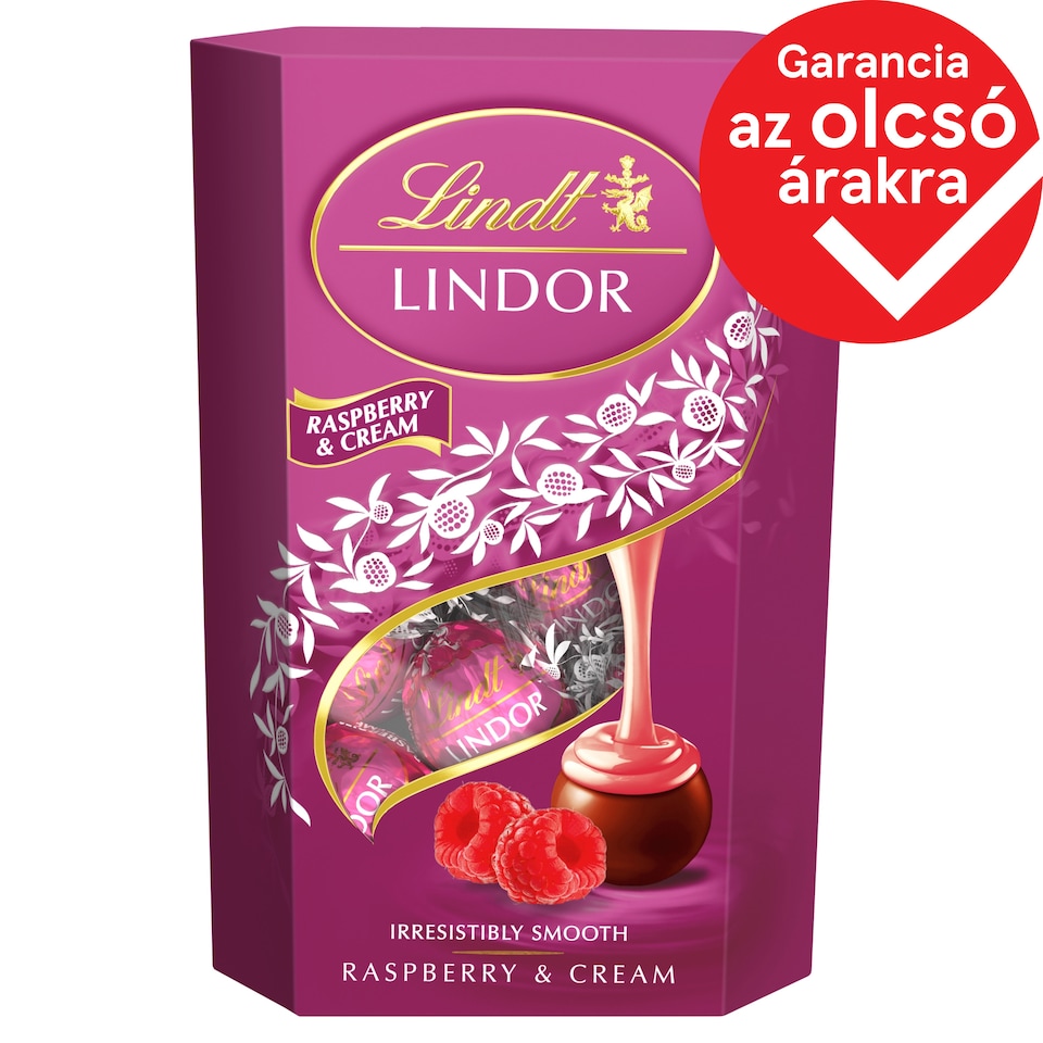 Lindt Lindor Milk Chocolate Praline with Raspberry-Cream Filling 200 g