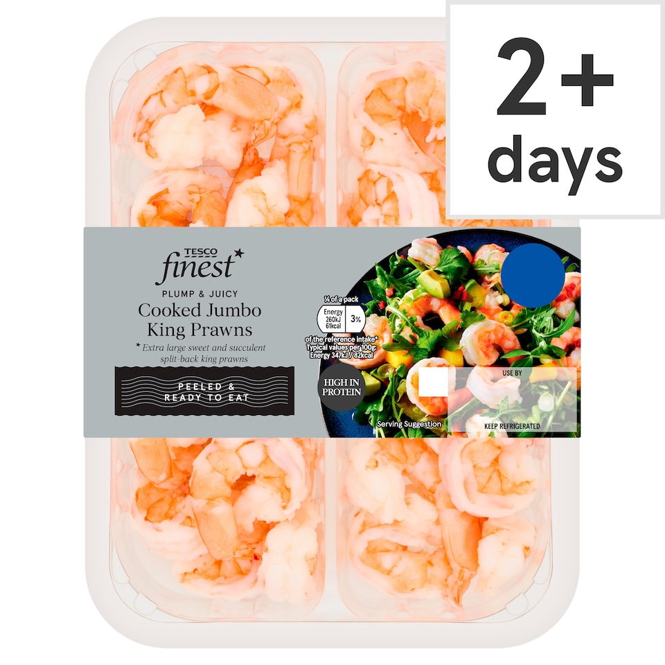 Tesco Finest Cooked Jumbo King Prawns 300g